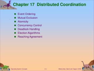 Chapter 17 Distributed Coordination