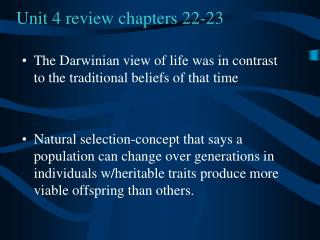 Unit 4 review chapters 22-23