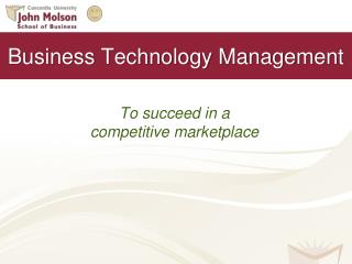 Business Technology Management