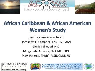 African Caribbean &amp; African American Women’s Study