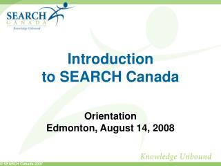 Introduction to SEARCH Canada