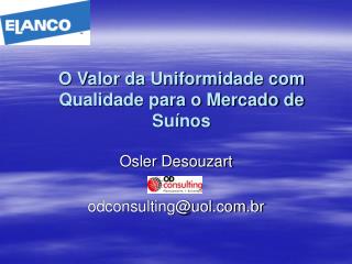 O Valor da Uniformidade com Qualidade para o Mercado de Suínos