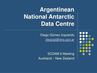 Argentinean National Antarctic Data Centre
