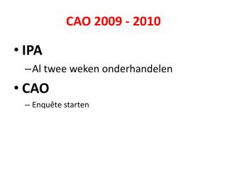 CAO 2009 - 2010