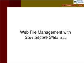 Web File Management with SSH Secure Shell 3.2.3