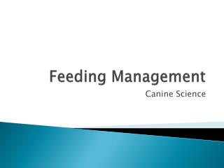 Feeding Management