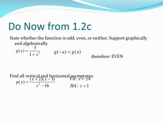 Do Now from 1.2c