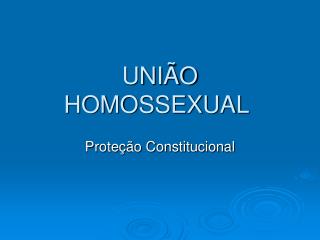 UNIÃO HOMOSSEXUAL