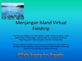 Menjangan Island Virtual Fieldtrip