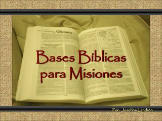 Bases Bíblicas para Misiones