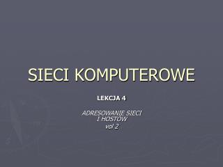 SIECI KOMPUTEROWE