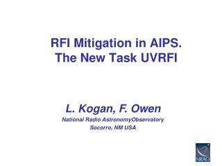 RFI Mitigation in AIPS. The New Task UVRFI