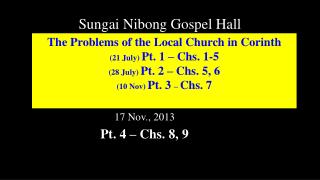 Sungai Nibong Gospel Hall