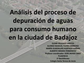 Análisis del proceso de depuración de aguas para consumo humano en la ciudad de Badajoz