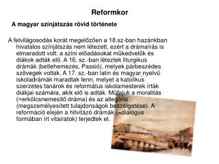 Reformkor