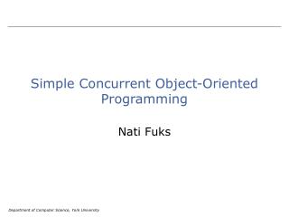 Simple Concurrent Object-Oriented Programming