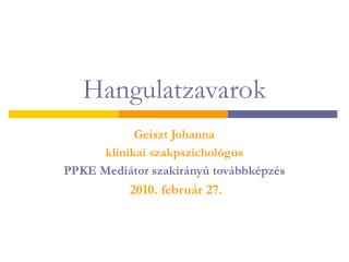 Hangulatzavarok