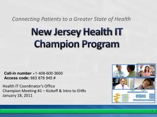 New Jersey Health IT Champion Program