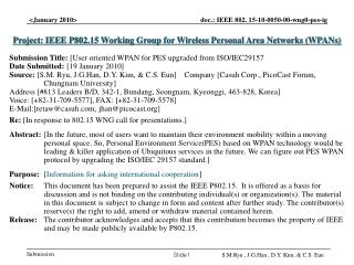 Project: IEEE P802.15 Working Group for Wireless Personal Area Networks (WPANs)