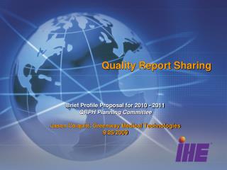 Quality Report Sharing