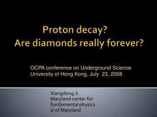 Proton decay?