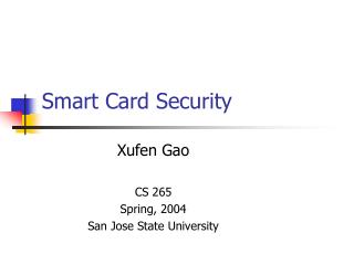 Smart Card Security