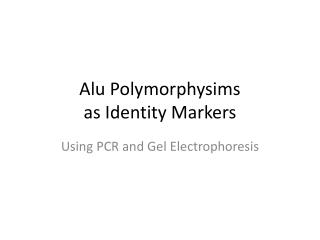 Alu Polymorphysims as Identity Markers
