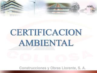 CERTIFICACION AMBIENTAL