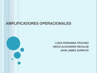 AMPLIFICADORES OPERACIONALES