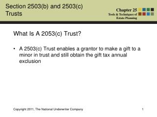 What Is A 2053(c) Trust?