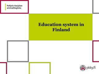 Education system in Finland