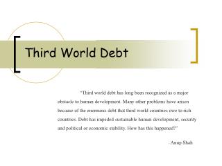 Third World Debt