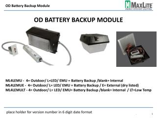 OD Battery Backup Module