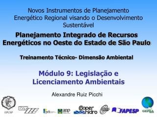 Novos Instrumentos de Planejamento Energético Regional visando o Desenvolvimento Sustentável