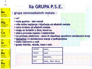 I I a GRUPA P.S.E.