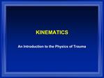 KINEMATICS