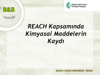 REACH Kapsamında Kimyasal M addelerin K aydı