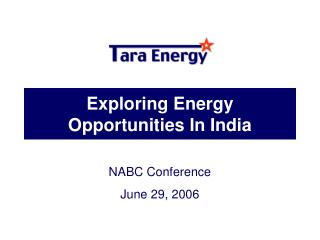 Exploring Energy Opportunities In India