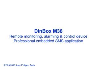DinBox M36 Remote monitoring, alarming &amp; control device Professional embedded SMS application