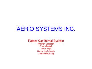 AERIO SYSTEMS INC.