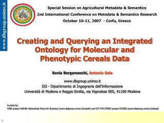 Creating and Querying an Integrated Ontology for Molecular and Phenotypic Cereals Data