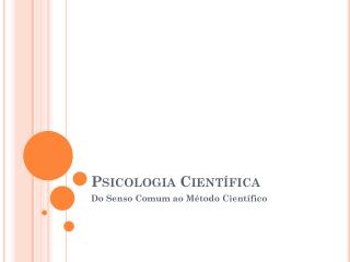 Psicologia Científica