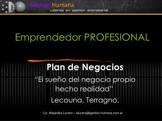 Emprendedor PROFESIONAL