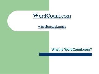 What is WordCount.com?
