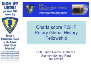 Charla sobre RGHF Rotary Global History Fellowship