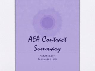 AEA Contract Summary
