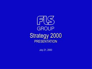 Strategy 2000 PRESENTATION