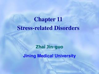 Chapter 11 Stress-related Disorders