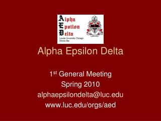 Alpha Epsilon Delta