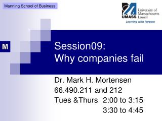 Session09: Why companies fail